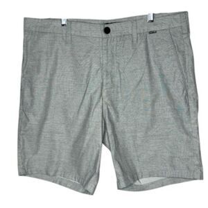 Hurley Nike Dri Fit Flat Front Chino Men's Gray Shorts. Size 36.